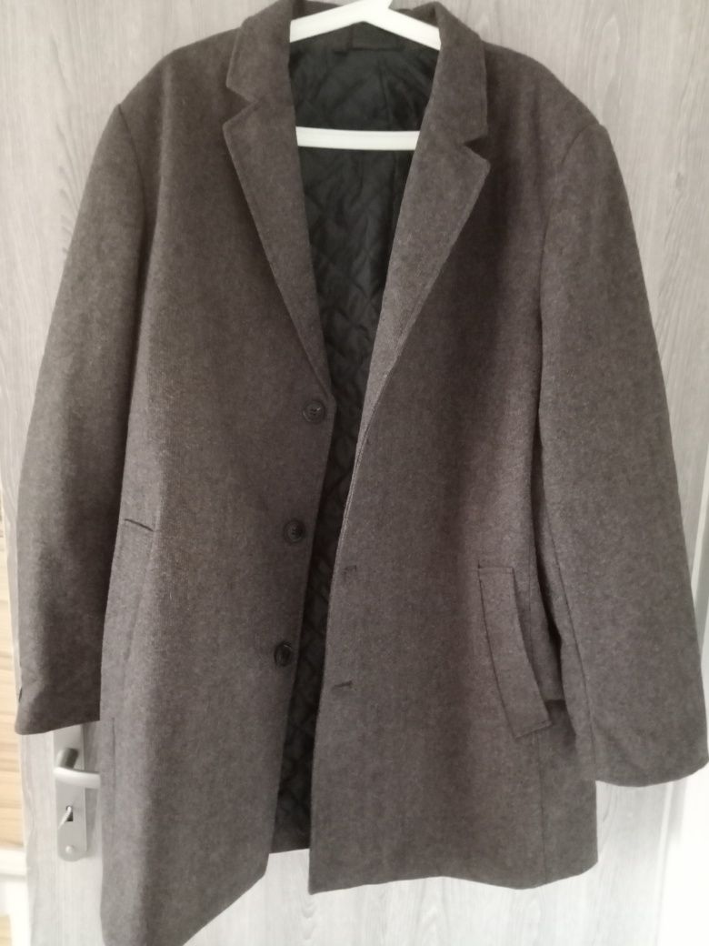 Nowy brązowy męski płaszcz XL XXL 58