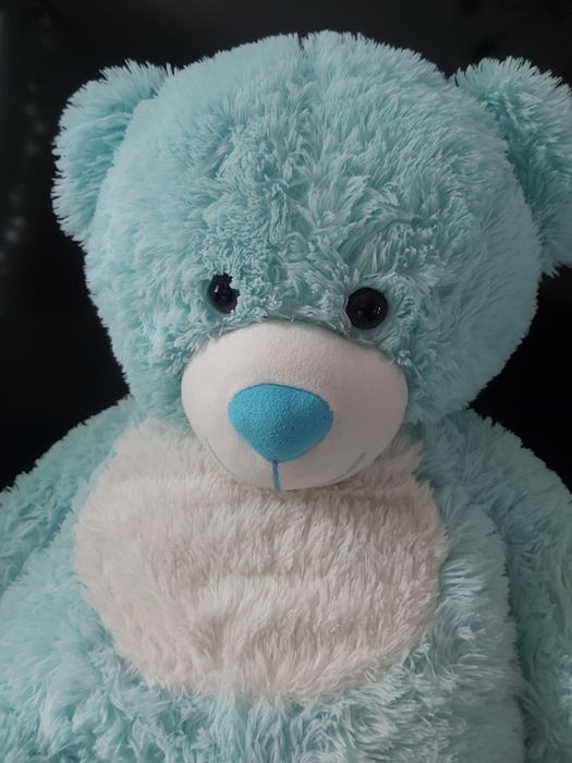 Duży miś maskotka duż misiek błękitny miś