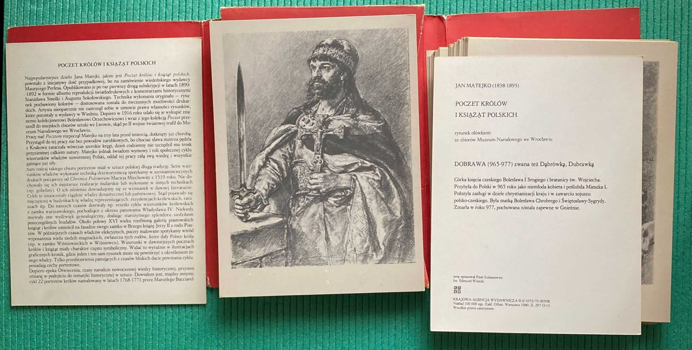 Poczet Królów i Książąt Polskich Jan Matejko KAW 1980r