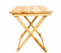 Stół stolik ogrodowy/balkonowy drewniany składany sosnowy kwadrat