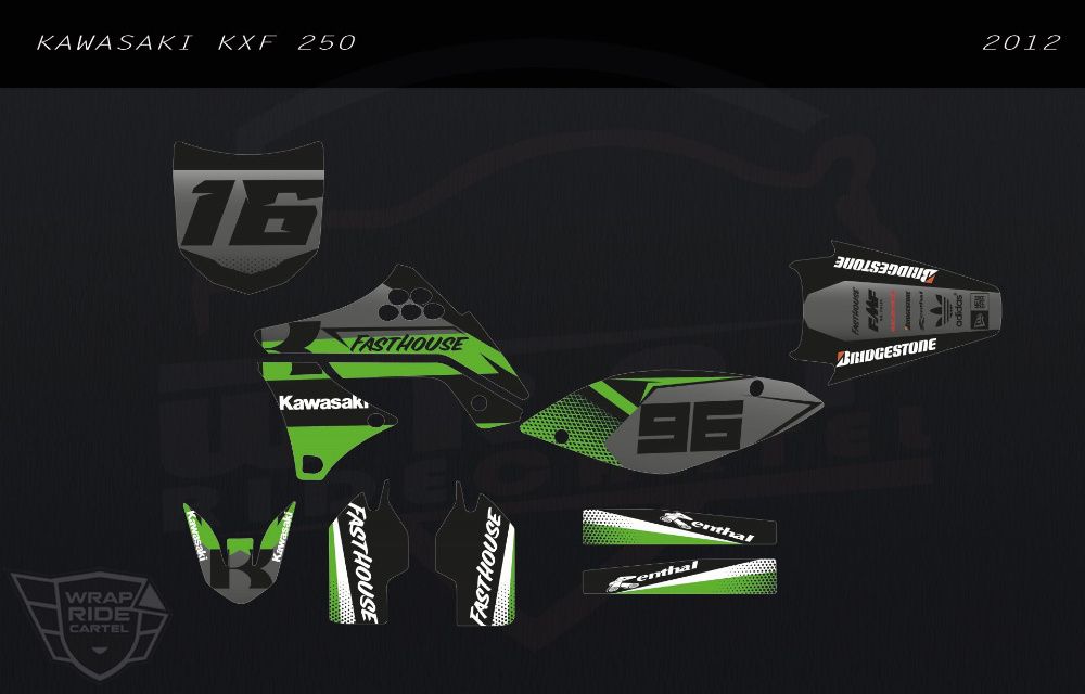 Profesjonalna Okleina PRO MX - Kawasaki KX KXF wszystkie roczniki