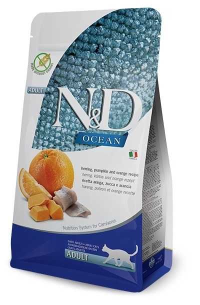 Farmina Cat N&D Ocean Adult śledź dynia pomarańcza 5 kg