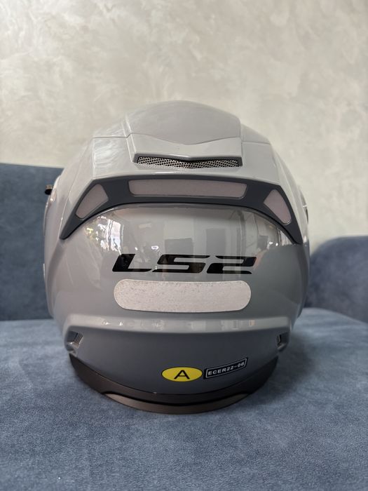 Шлем мотоциклетный мотошлем модуляр серый LS2 FF345