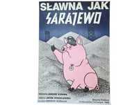 Oryginalny plakat do filmu: Sławna jak Sarajewo projekt E. Mikulska 88