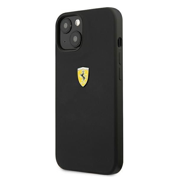 Futerał Ferrari do iPhone'a 13 Mini, Czarny Silicone