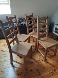 Ikea Kaustby zestaw krzeseł krzesła lite drewno drewniane 4 sztuki