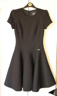 SIMPLE sukienka suknia czarna klosz 34 xs 36 s mała