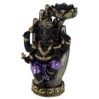 Ganesha na mão suporte para vela de lótus