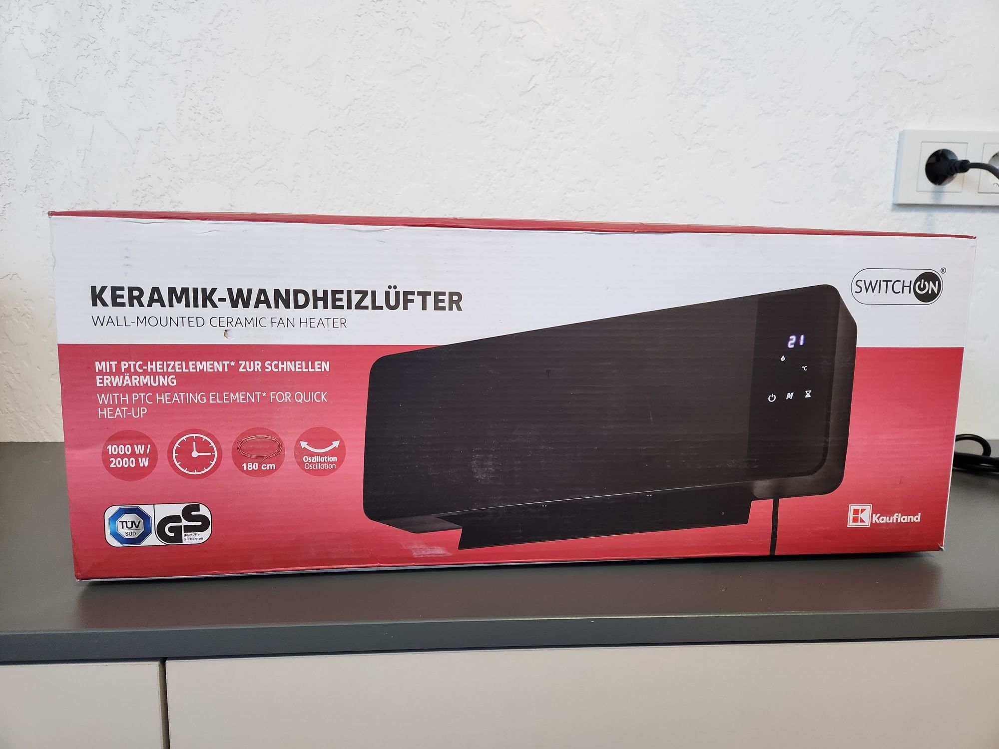 Керамічний настінний нагрівач switch on