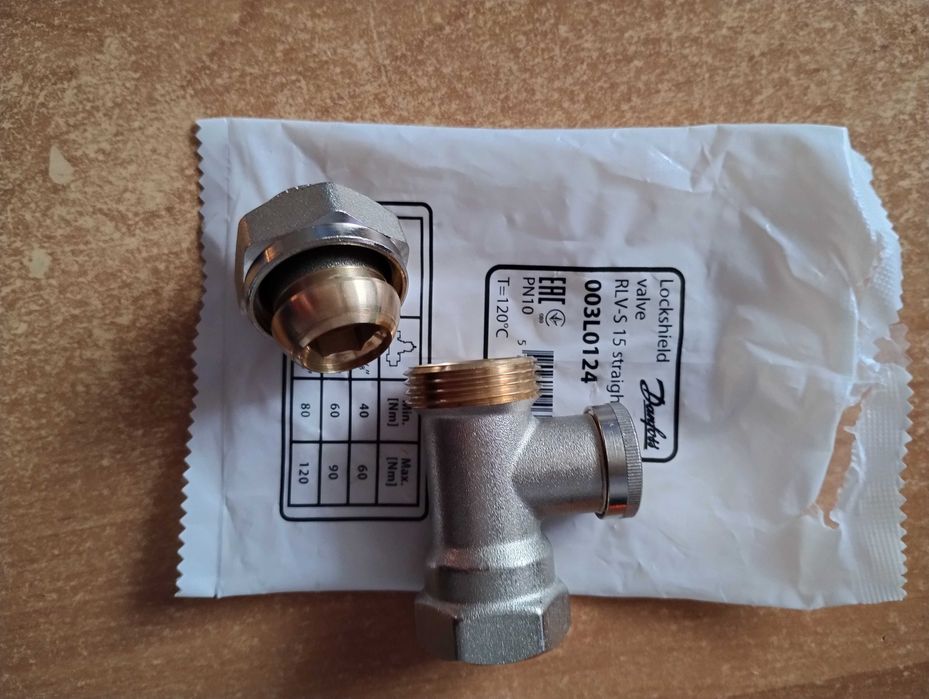 Zawór grzejnikowy prosty DANFOSS RLV DN 15 1/2''