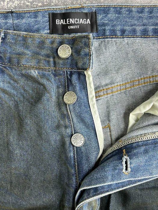 Джинси Balenciaga Cargo faded baggy opium archive синие джинсы сині
