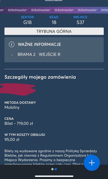 2 bilety obok siebie na koncert The Weeknd Warszawa 09.08