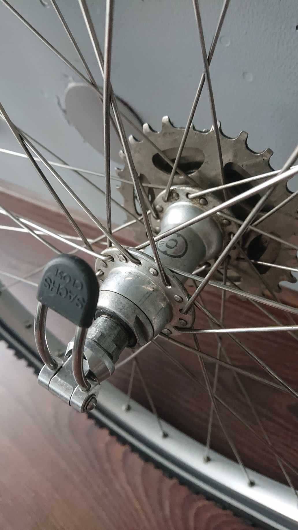 Prawie kompletna grupa retro MTB Sachs Quarz + koła Campagnolo Everest