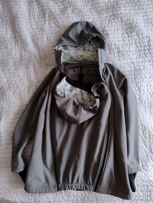 Softshell greyse dla dwojga dodatkowo wstawka na ciążowy brzuszek