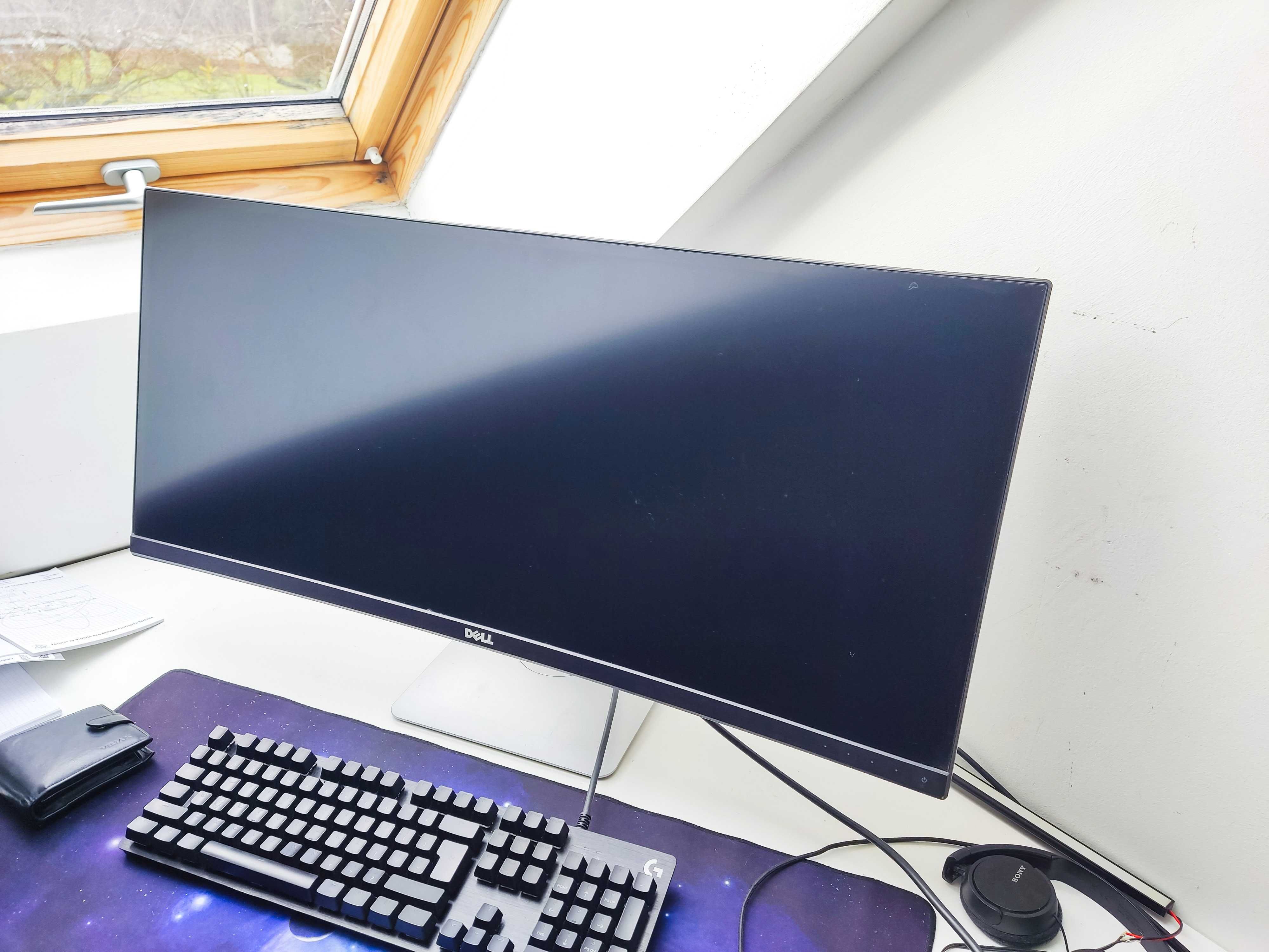Monitor Ultrawide 34" DELL 21:9 3440 x 1440 z hubem USB i głośnikami