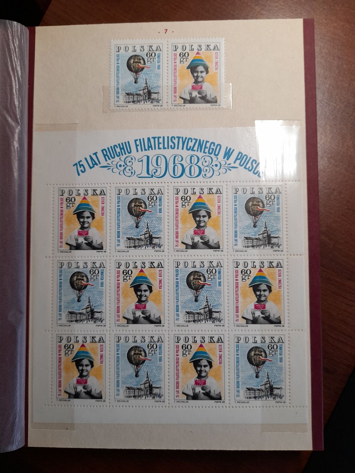 Klaser tom VIII - znaczki rocznik 1968 + 1969