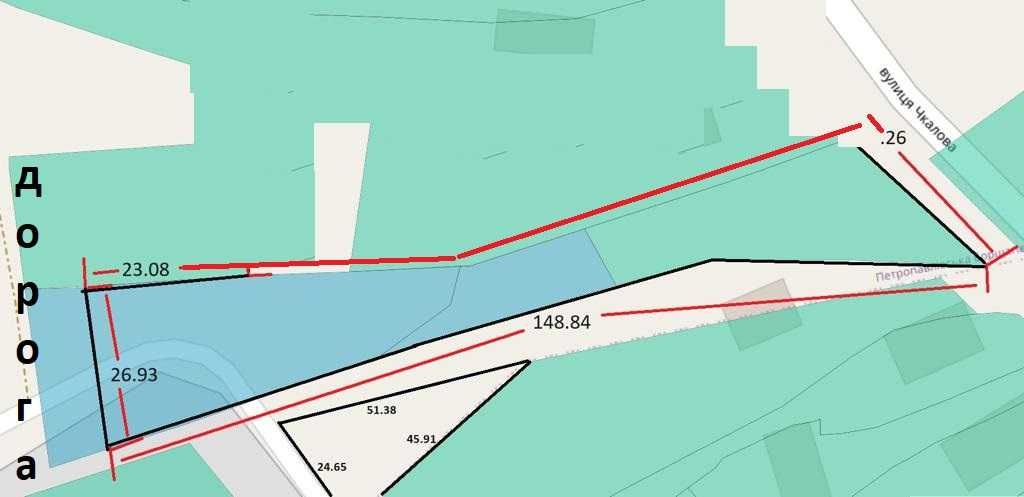 Петропавлівська Борщагівка . Старе село. 24,6 сот. Комунікації. Без%.