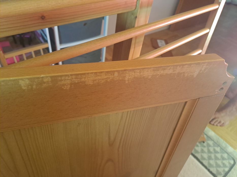 Używane łóżeczko IKEA LEKSVIK z materacem