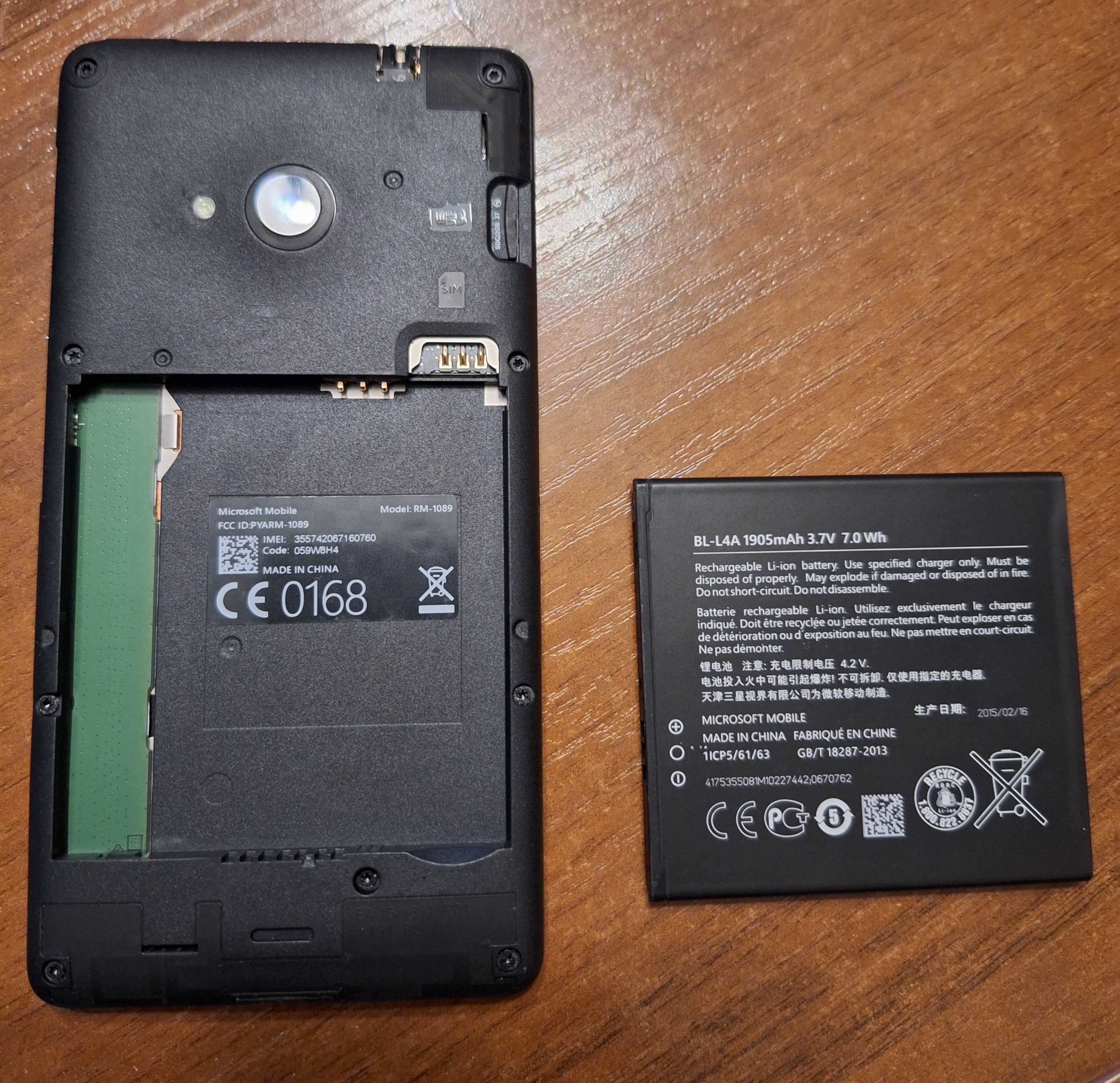 Telefon Microsoft Model Lumia 535,RM-1089-używany,tanio!