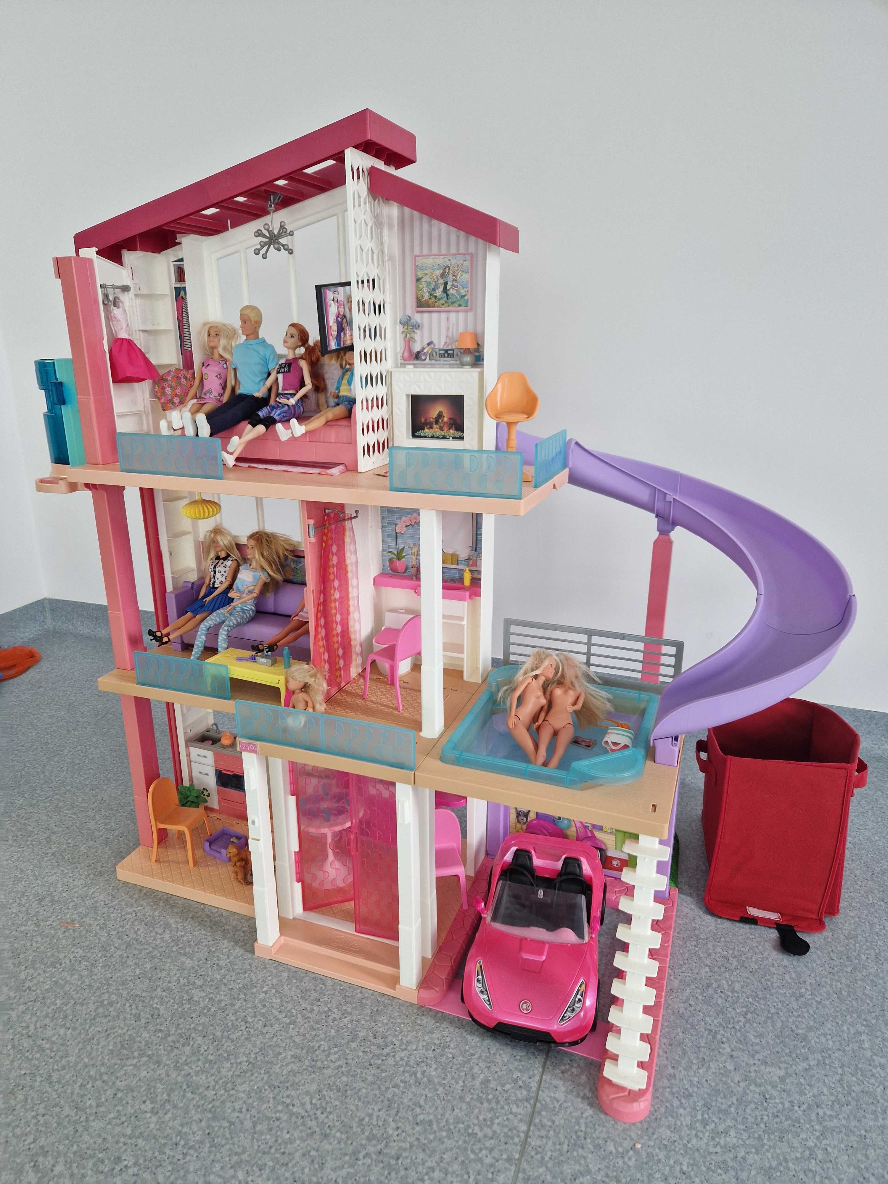 DOMEK BARBIE Dreamhouse , oryginalny Mattel , plus samochód i lalki