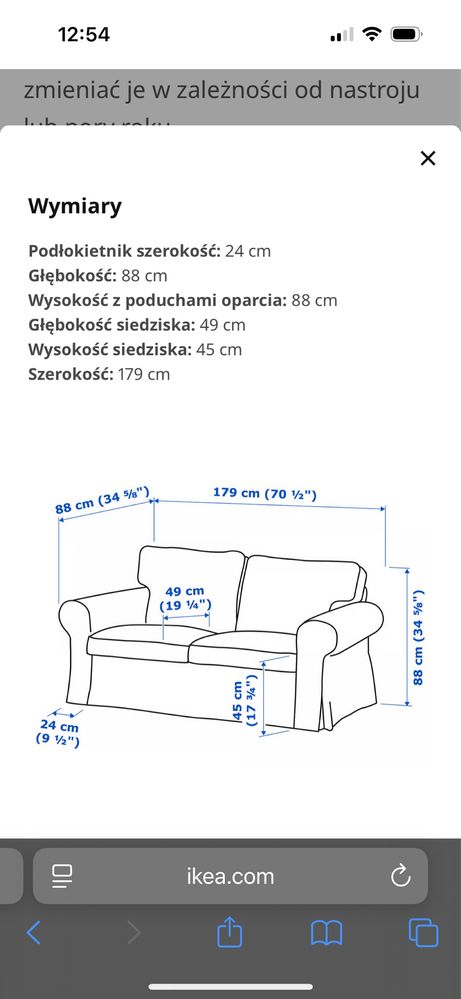 EKTORP Sofa 2-osobowa Warszawa Ursynów