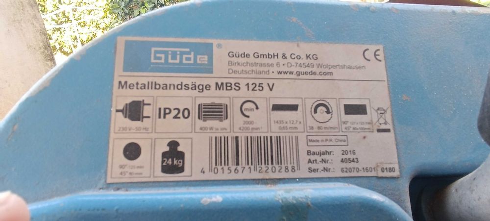 Serra de fita para metais