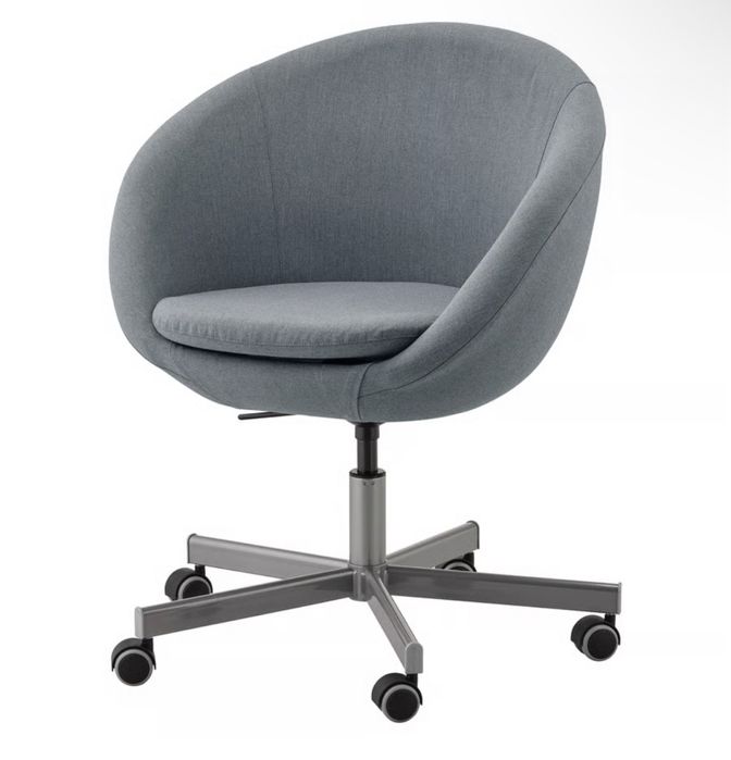 ikea obrotowy fotel szary skruvsta