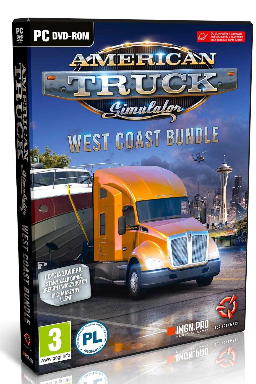 American Truck Simulator West Coast Bundle GRA PC BOX DVD