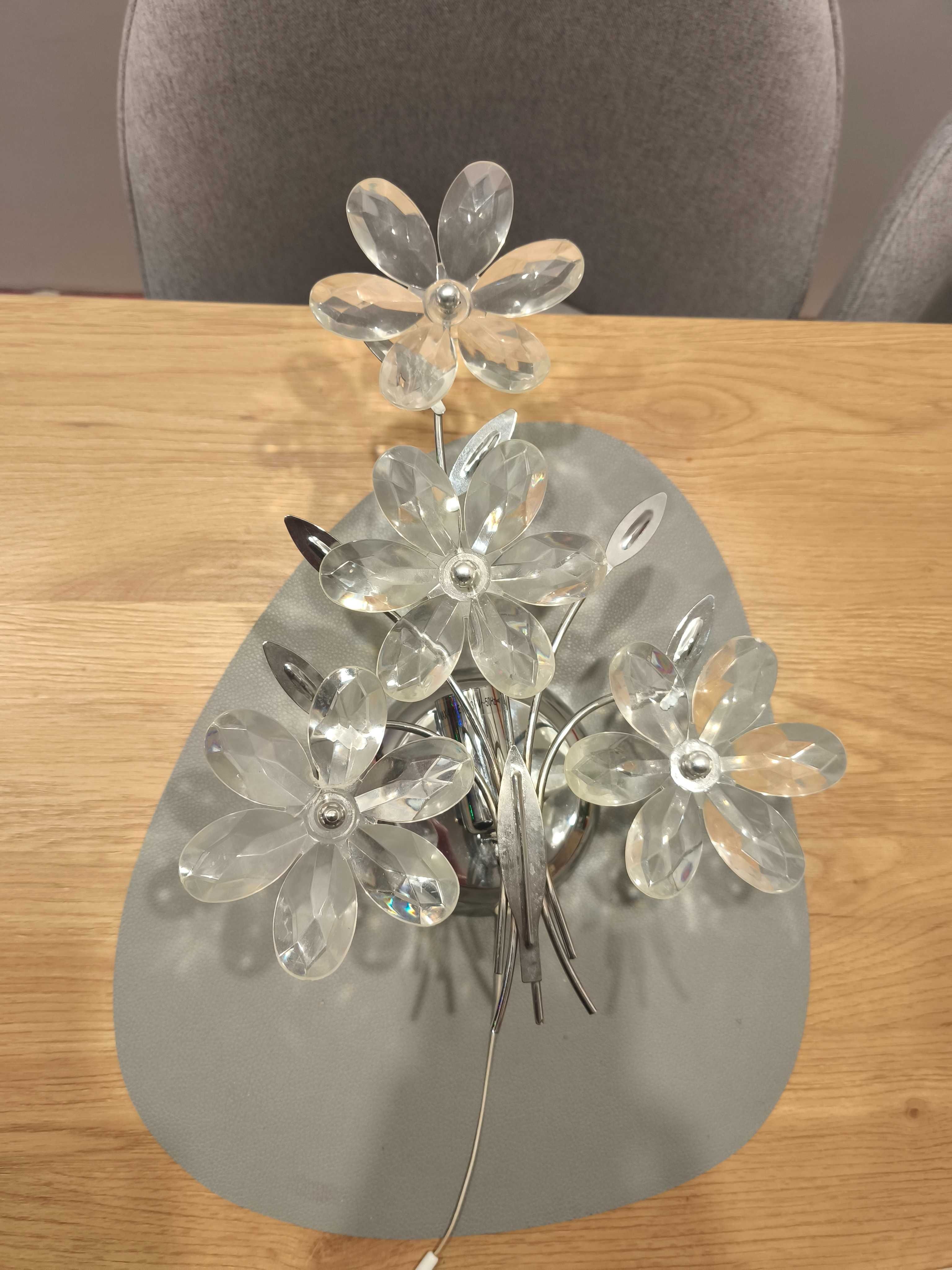 Lampa ozdobna sufitowa/żyrandol z kwiatami + kinkiet