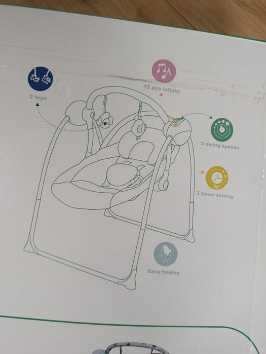 Bujaczek elektryczny leżaczek huśtawka niemowlęca Apollo Sun Nowa