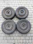 4 koła z oponami zimowymi 185/55 R15, rozstaw śrub 5x112