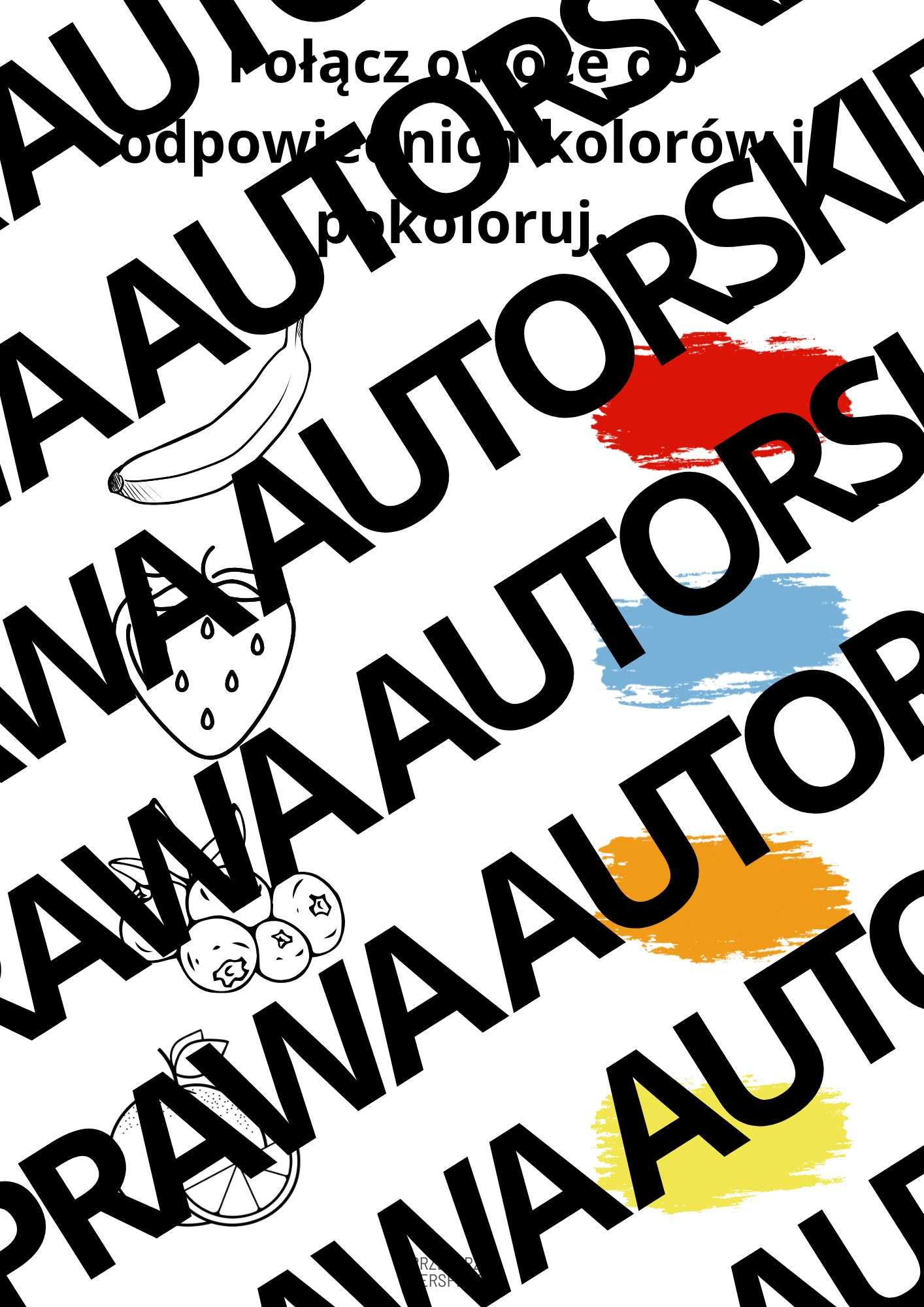 Karty pracy dla dzieci dopasowanie kolorów do owoców, przedmiotów pdf