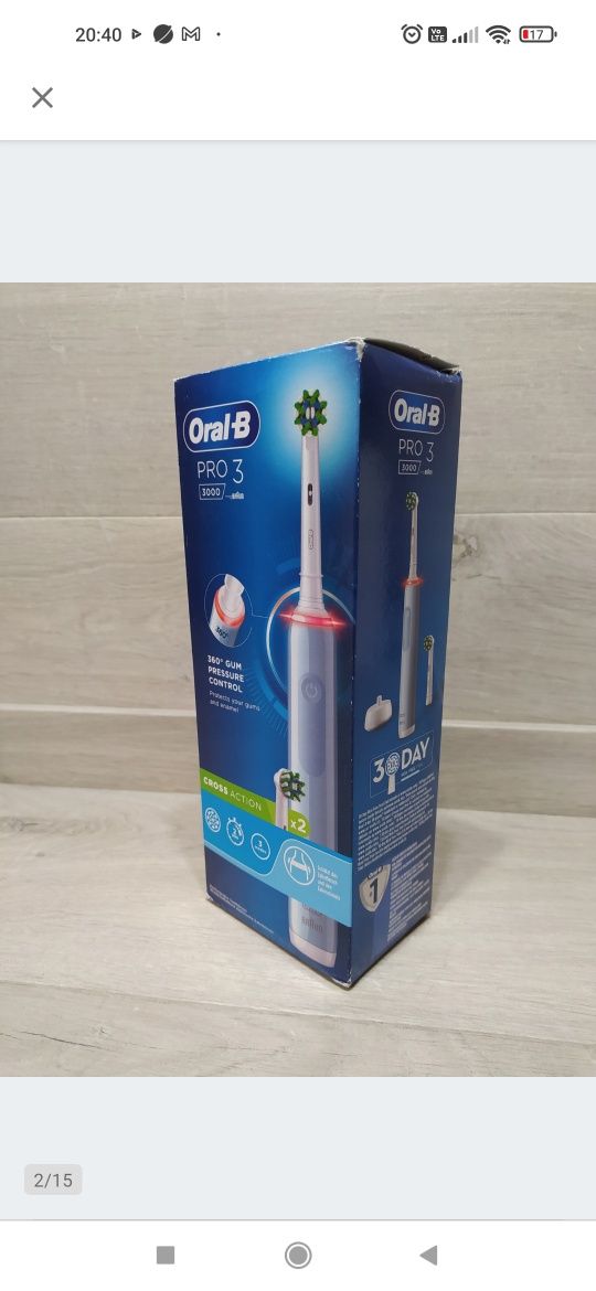 Oral-B PRO 3   3000 Szczoteczka elektryczna OPIS

Używana.

Sprawna.