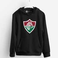 Sweatshirt Fluminense com capuz Preto (Novo) S, M, L, XL e XXL