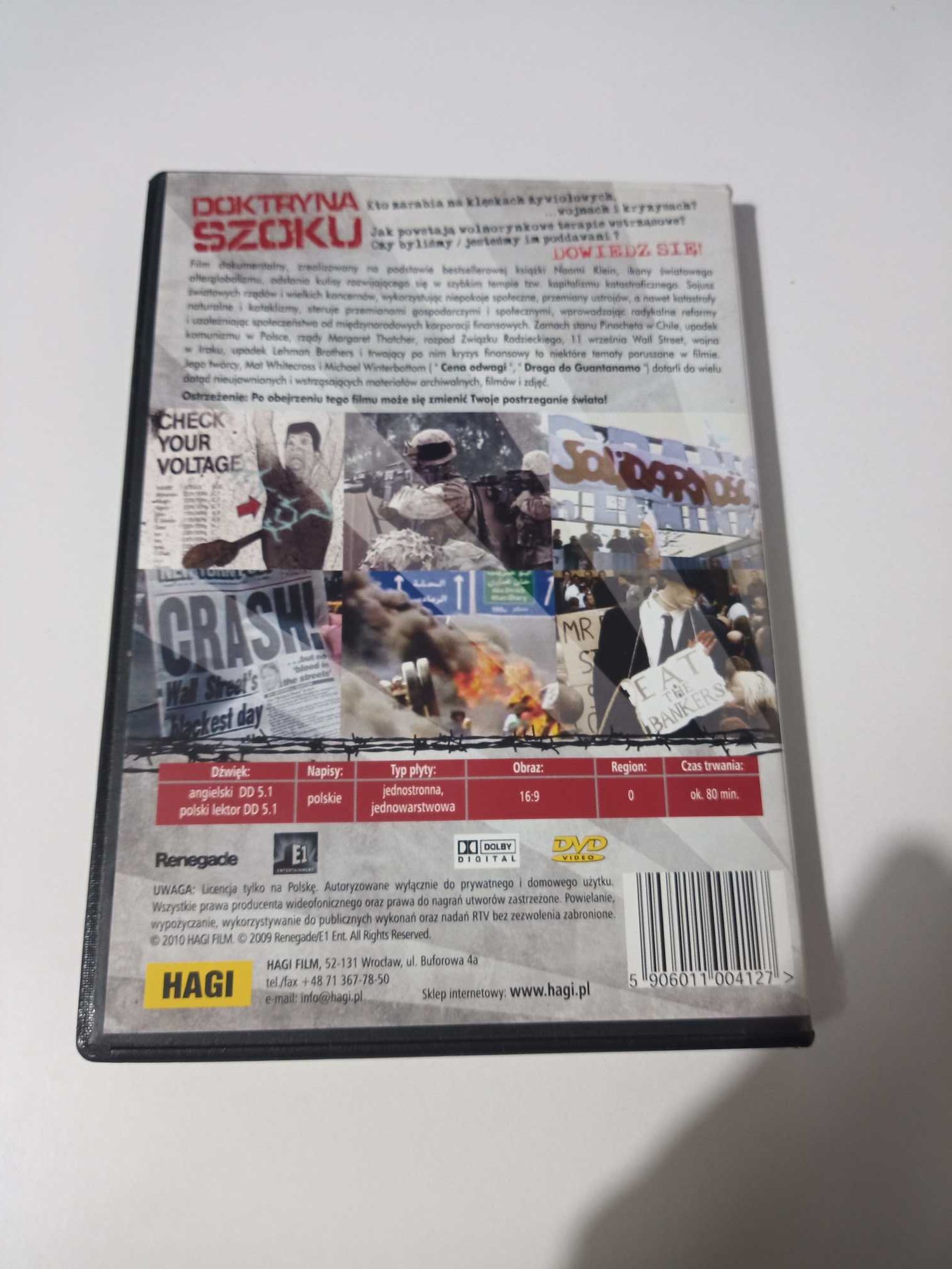 Film DVD "Doktryna szoku". Unikat