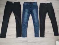 Zestaw spodnie jeansy rurki r.S/M