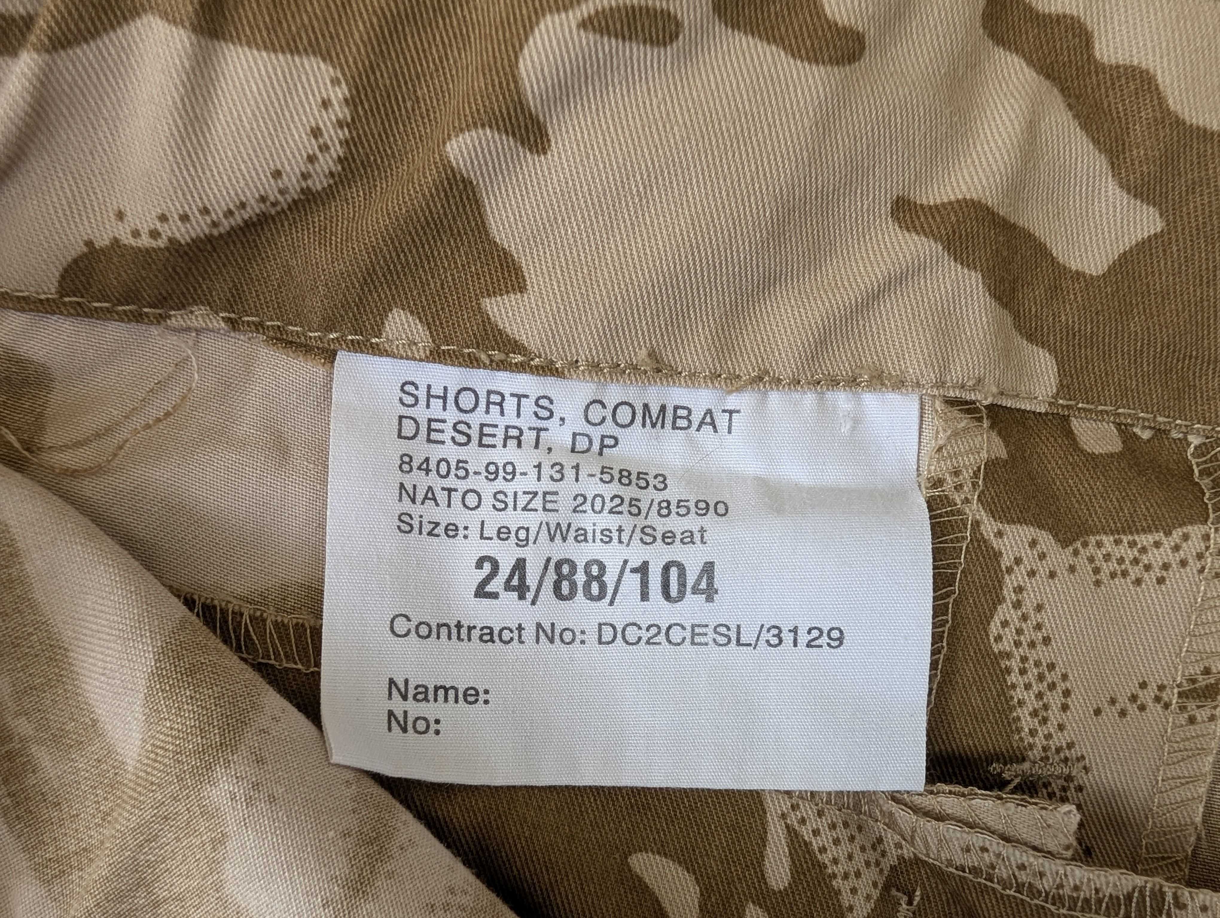Krótkie spodnie spodenki szorty brytyjskie Desert DPM DDPM