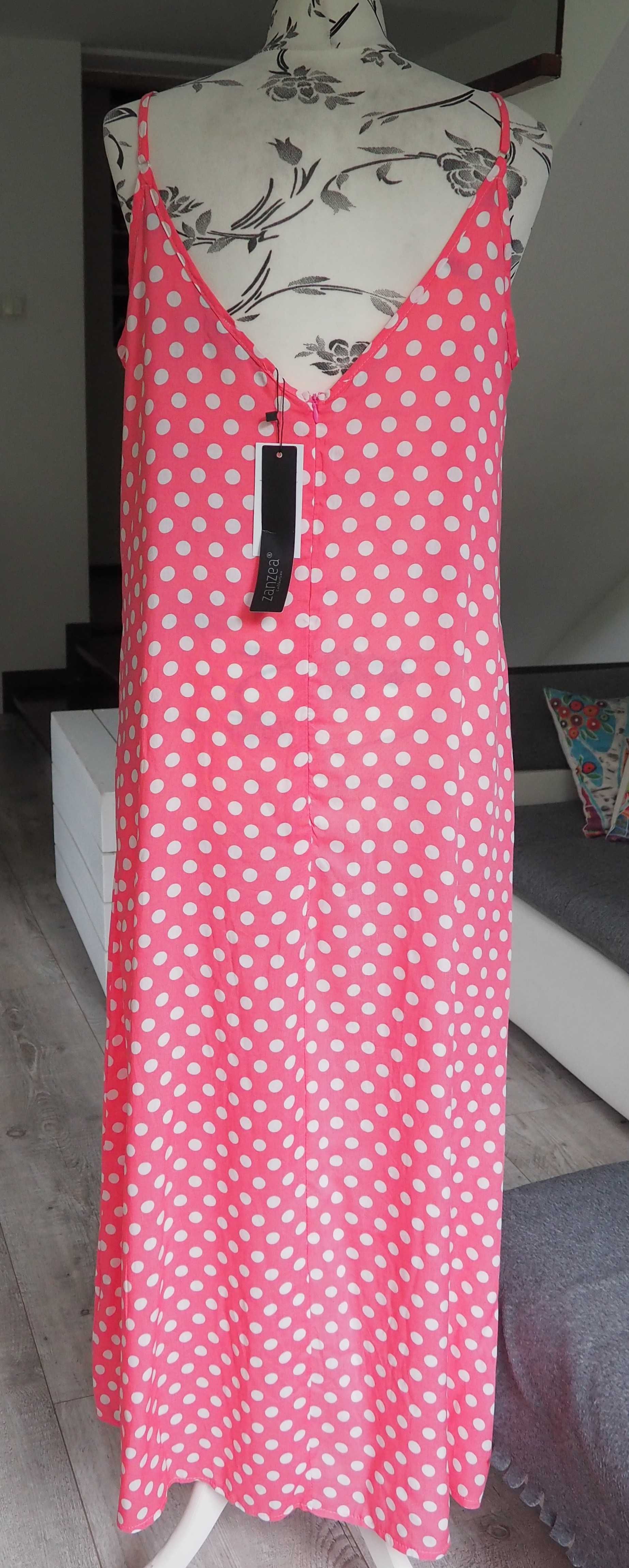 Zanzea_Womens Polka Dot Maxi Dress_rozmiar 40/42