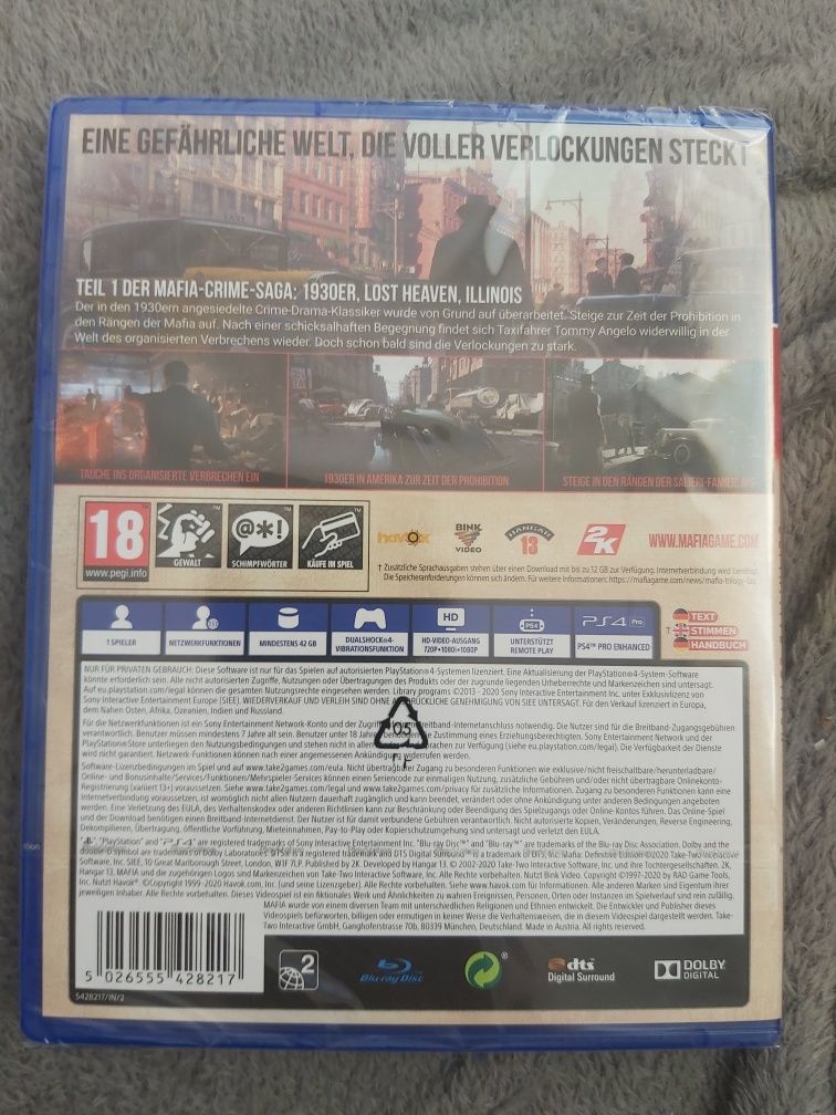 Mafia Definitive Edition NOWA PL ps4