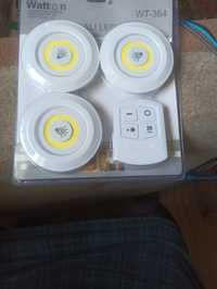 Світильники світлодіодні з пультом 3 шт , нові упаковані