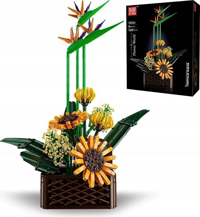 Klocki 1608 el. Kwiaty słoneczniki dekoracja Mould King 10024s