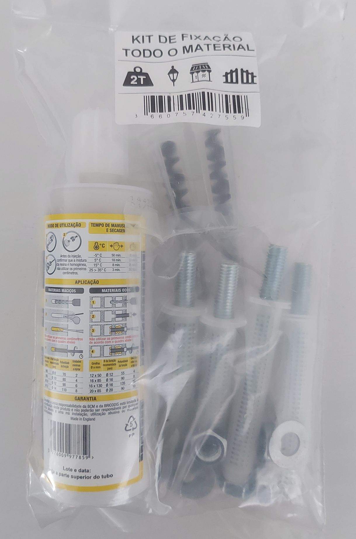Kit Fixação Bucha Química Novo