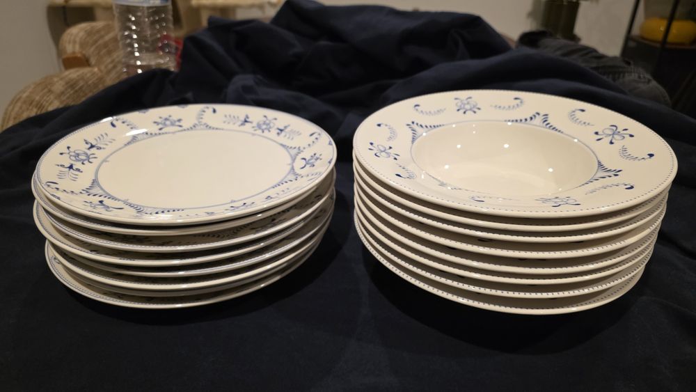 Conjunto 8 pratos rasos e fundos Zara Home