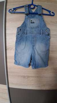 Spodenki jeansowe ogrodniczki H&M 86cm