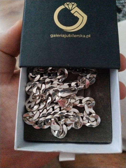 Srebrny łańcuszek pancerka 925 8mm