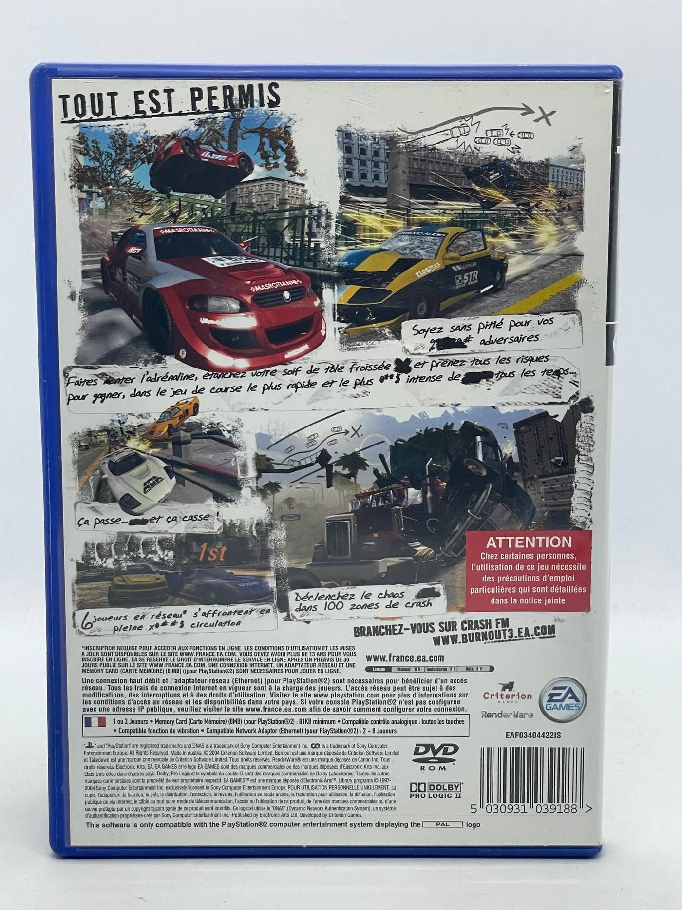 Burnout 3 Takedown PS2 (FR) Po Francusku