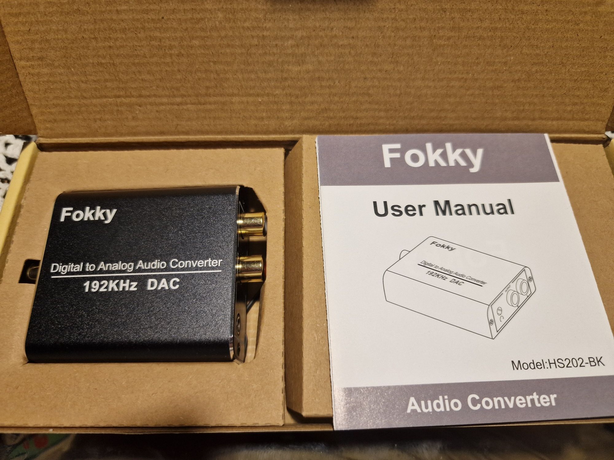 DAC - Conversor de áudio digital óptico p/ analógico 192khz