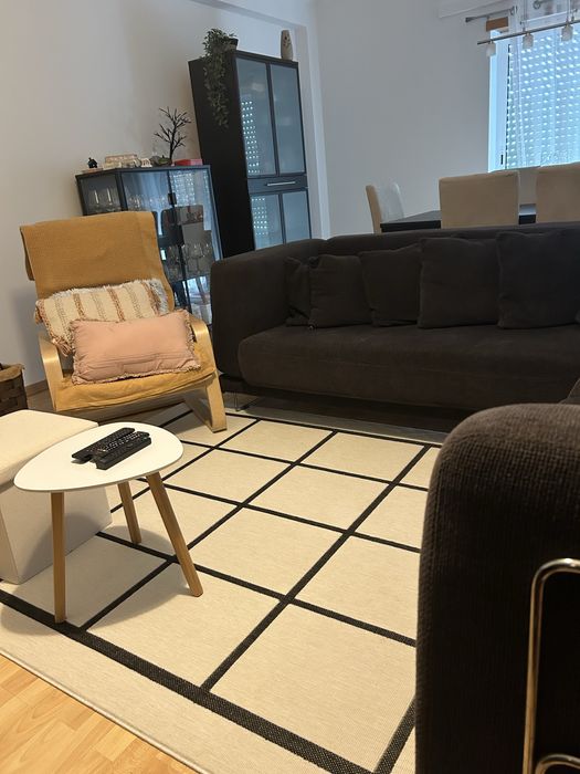 2 Tapetes desenho BROADWAY  BRANCO/PRETO