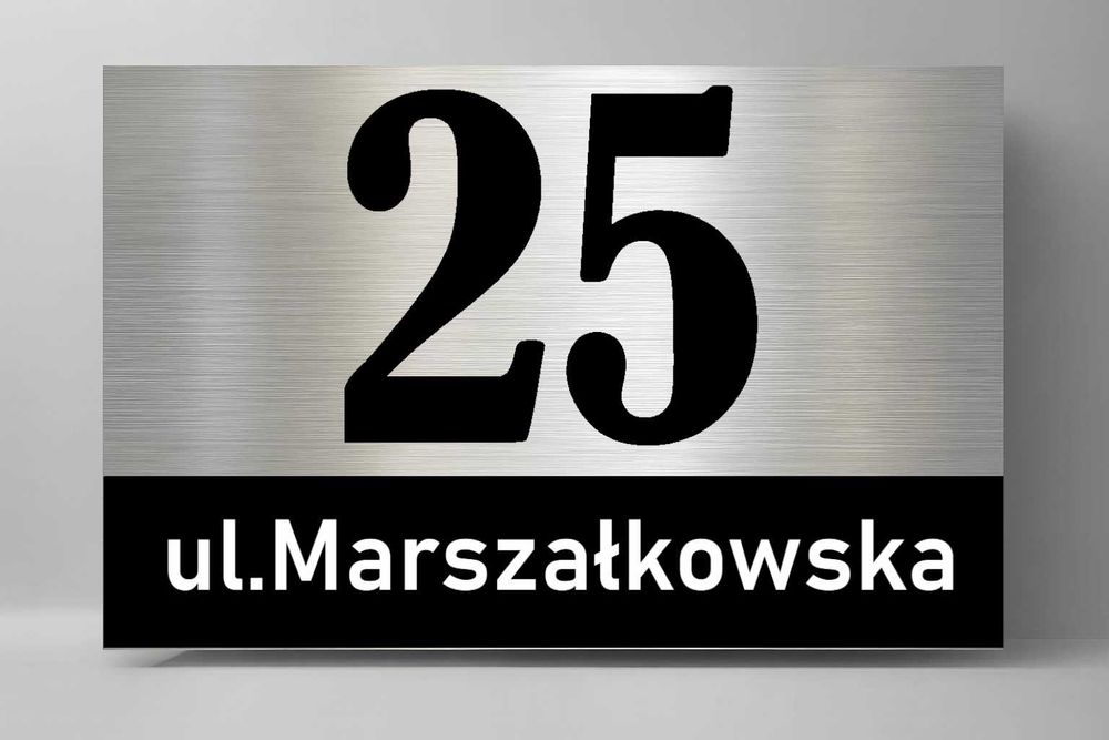 Numer na Dom Tabliczka Adresowa z numerem domu Nierdzewny numer domu