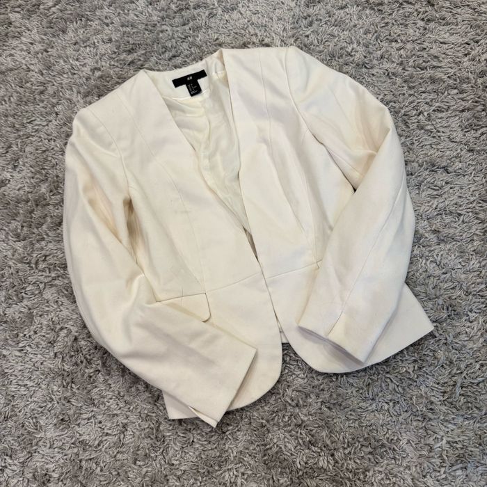 Піджак молочний h&m xs
